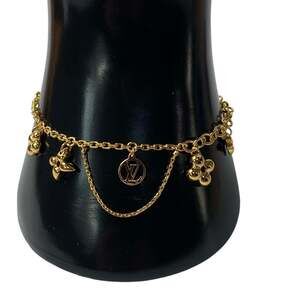 LOUIS VUITTON Gold Charm Bracelet